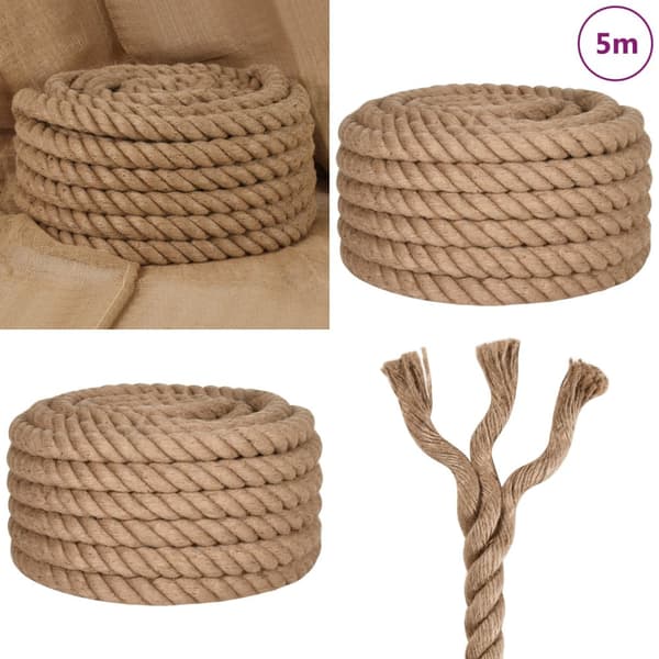 Jutereb 5 m langt 50 mm tykt - Jutereb - Jutesnor - Home & Living