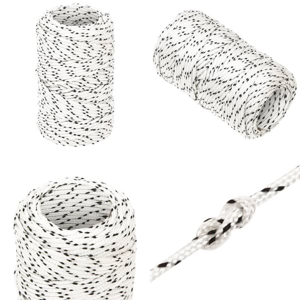 Båtlina flätad vit 2 mm x 50 m polyester - Rep - Båtrep - Home & Living