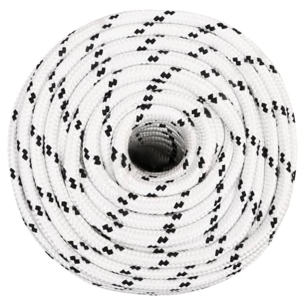Flettet tovværk 14 mm x 250 m polyester hvid - Bådreb - Bådtov - Home & Living