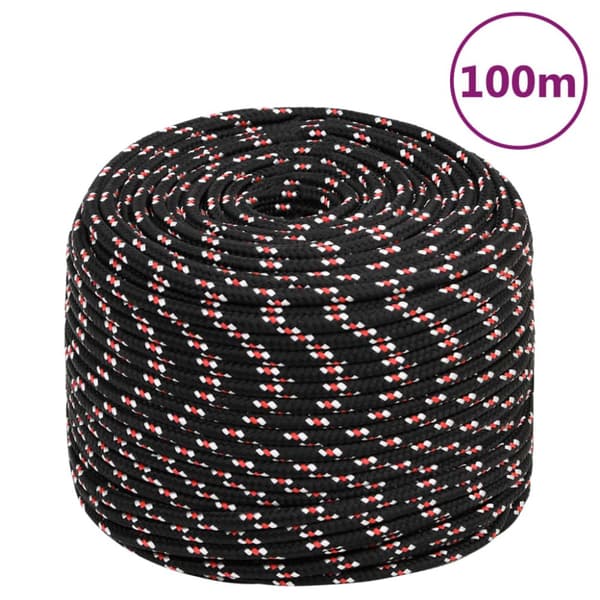 Tovværk til båd 10 mm 100 m polypropylen sort - Bådreb - Bådtov - Home & Living