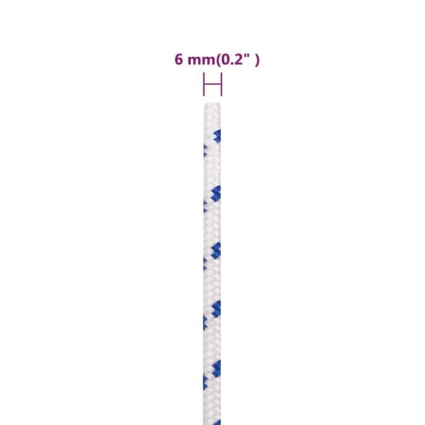 Båtlina vit 6 mm 25 m polypropylen - Rep - Båtrep - Home & Living