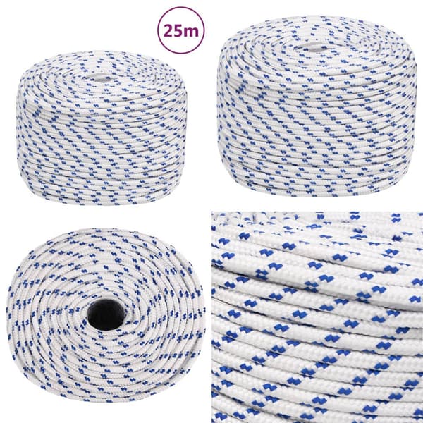 Båtlina vit 6 mm 25 m polypropylen - Rep - Båtrep - Home & Living