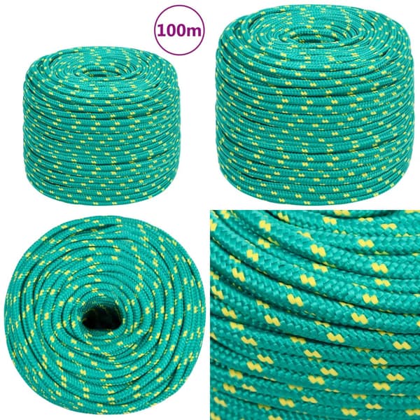 Veneköysi vihreä 10 mm 100 m polypropeeni - Veneköysi - Veneköydet - Home & Living