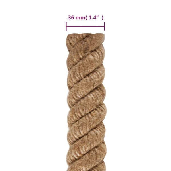 Juuttiköysi 5 m pitkä 36 mm paksu - Juuttiköysi - Juuttilanka - Home & Living