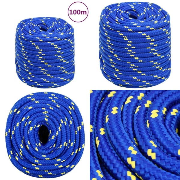 Tovværk til båd 18 mm 100 m polypropylen blå - Bådreb - Bådtov - Home & Living