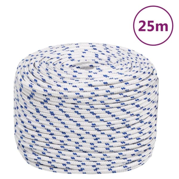 Båtlina vit 6 mm 25 m polypropylen