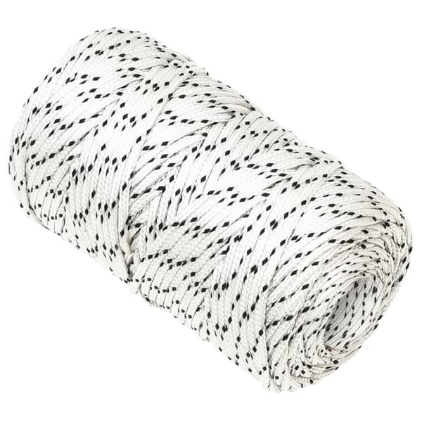 Båtlina flätad vit 2 mm x 250 m polyester