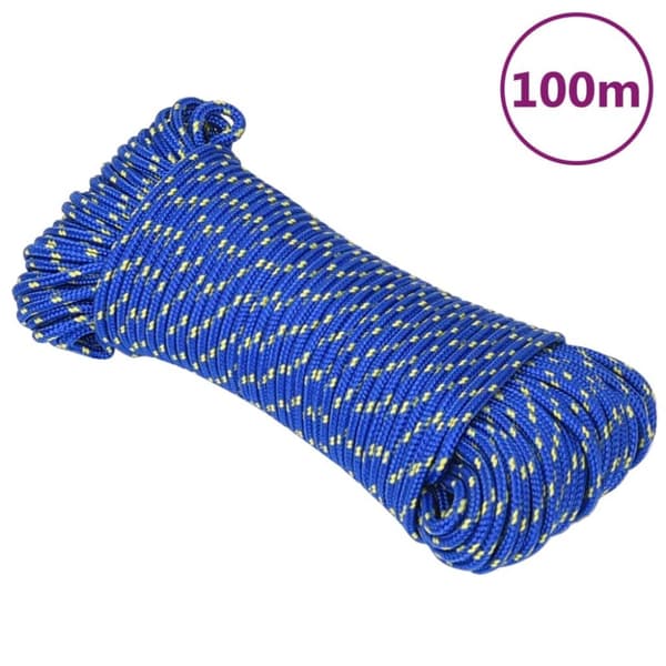 Båtlina blå 5 mm 100 m polypropen