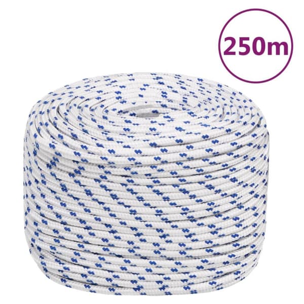 Båtlina vit 6 mm 250 m polypropylen
