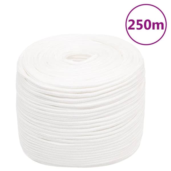 Båtlina helvit 10 mm 250 m polypropylen