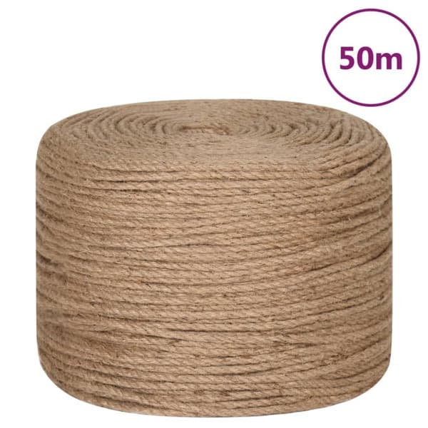 Juterep 50 m lång 4 mm tjock