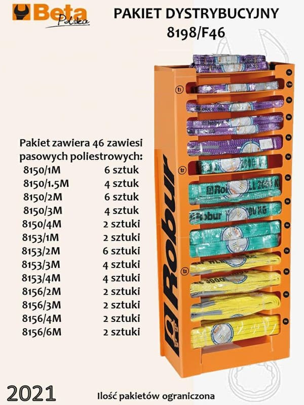 BETA BÆLTE SINGLER MED DISPLAY 46 stk. /ROBUR