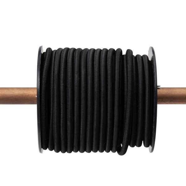 WERKA PRO svart elastisk spännare Ø 6 mm x 20m