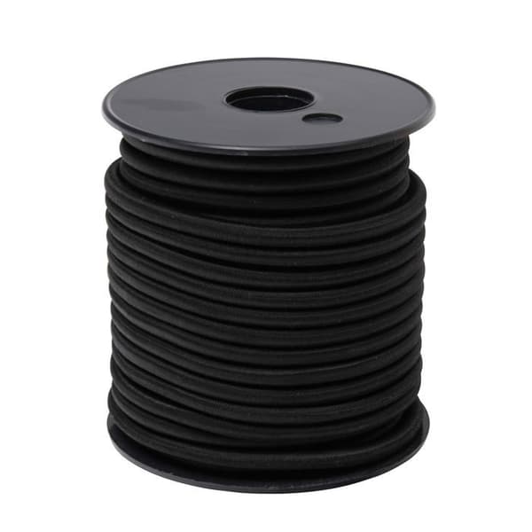 WERKA PRO svart elastisk spännare Ø 6 mm x 20m