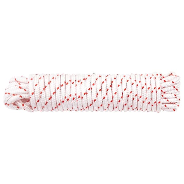 vidaXL Startsnöre vit och röd Ø6 mm 10 m nylon