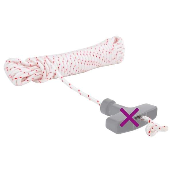 vidaXL startsnor Ø5 mm 10 m nylon hvid og rød