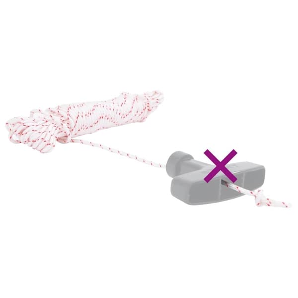 vidaXL Pull Starter Naru Valkoinen ja Punainen Ø3 mm 10 m Nylon