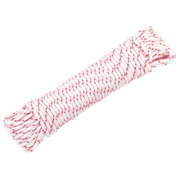 vidaXL Pull Starter Naru Valkoinen ja Punainen Ø3 mm 10 m Nylon