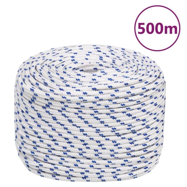 Båtlina vit 10 mm 500 m polypropylen