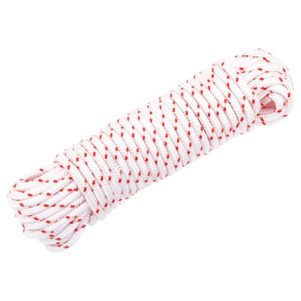 Startsnöre vit och röd Ø4 mm 10 m nylon