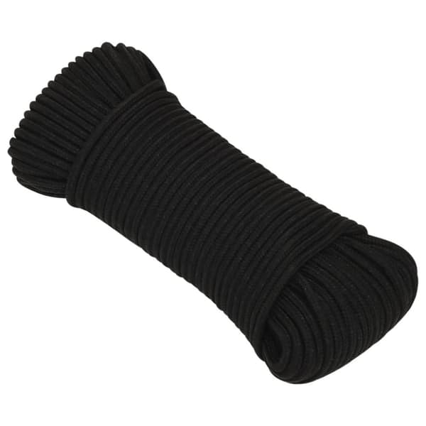 Rep svart 3 mm 25 m polyester