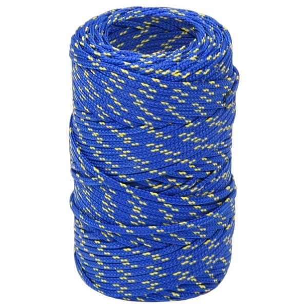 Båtlina blå 2 mm 25 m polypropen