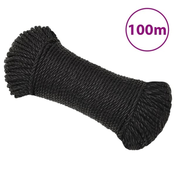 Rep svart 3 mm 100 m polypropylen