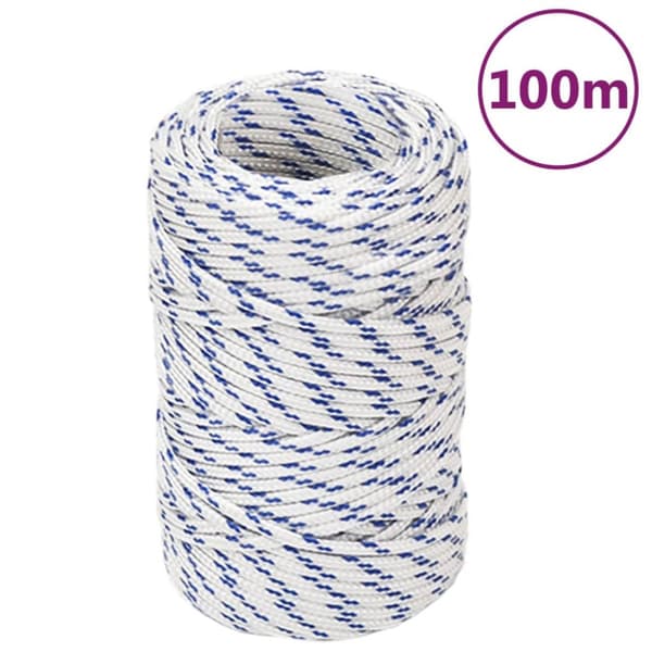 Båtlina vit 2 mm 100 m polypropylen