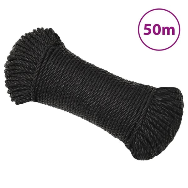 Rep svart 3 mm 50 m polypropylen
