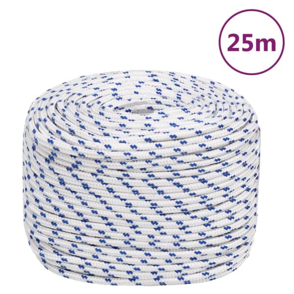 Båtlina vit 10 mm 25 m polypropylen