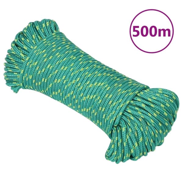 Båtlina grön 4 mm 500 m polypropen