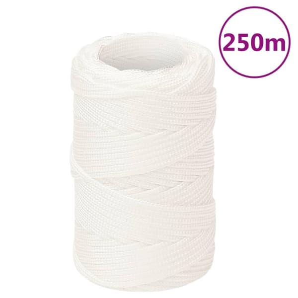 Båtlina helvit 2 mm 250 m polypropylen