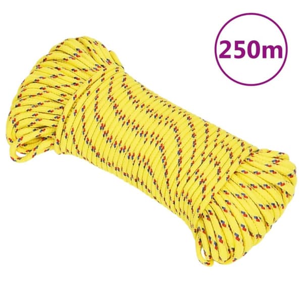Båtlina gul 3 mm 250 m polypropen