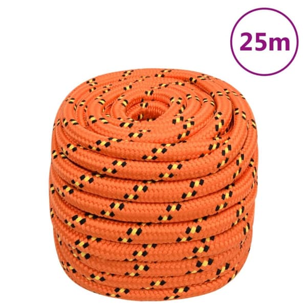 Båtlina orange 20 mm 25 m polypropylen