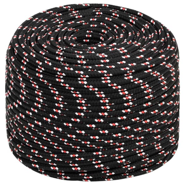 Båtlina svart 8 mm 250 m polypropylen