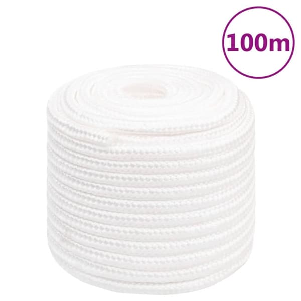 Båtlina helvit 16 mm 100 m polypropylen