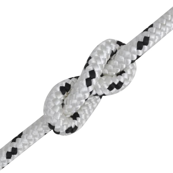 Båtlina flätad 10 mm x 250 m polyester vit