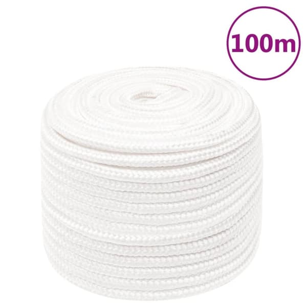 Båtlina helvit 14 mm 100 m polypropylen