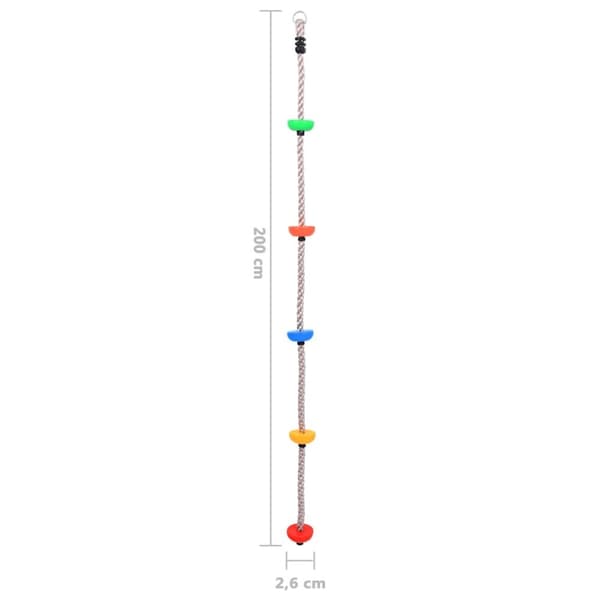 vidaXL klatrereb med platforme 200 cm