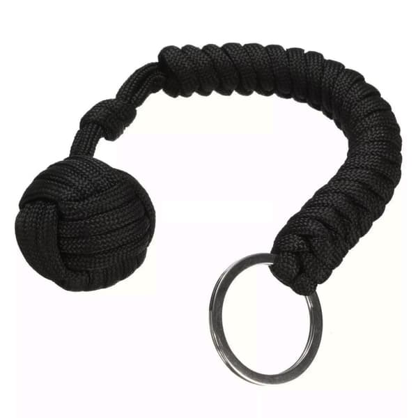 Paracord med selvforsvarsball - svart