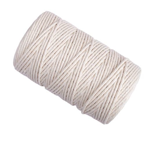 Bomullssnöre 1 rulle Beige 100 m/3 mm