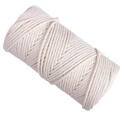 Bomullssnöre 1 rulle Beige 100 m/5 mm