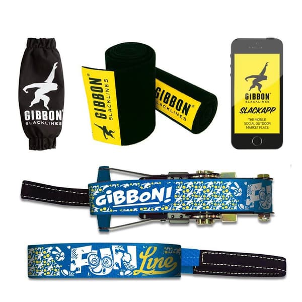 Gibbon Slacklines Fun Line Treewear Blå