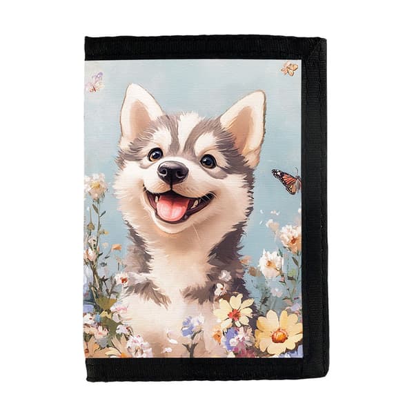 Lasten Sarjakuva Siperianhusky Koira Lompakko