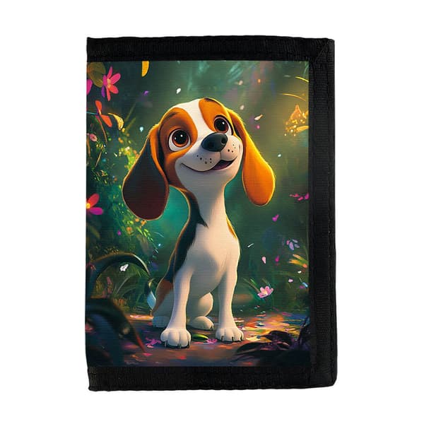 Barn Tecknad Beagle Hund Plånbok