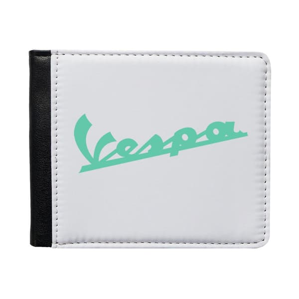 Vespa Grön Logo Plånbok För Män Med Myntfack