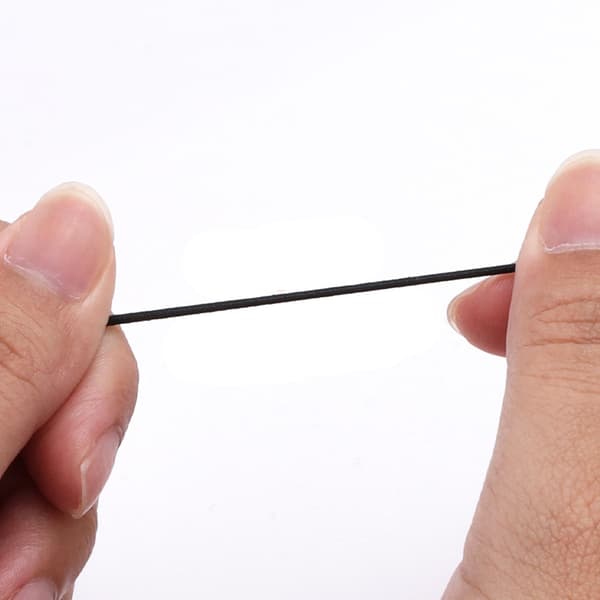 INF Elastisk streng for armbånd, 01# Svart, 1,2 mm