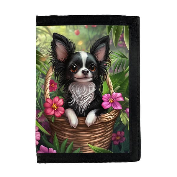 Barne Tegneserie Langhåret Chihuahua Hund Lommebok