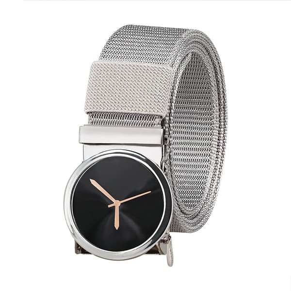 INF Canvas Nylon Belt Strap with Metal Buckle Grå