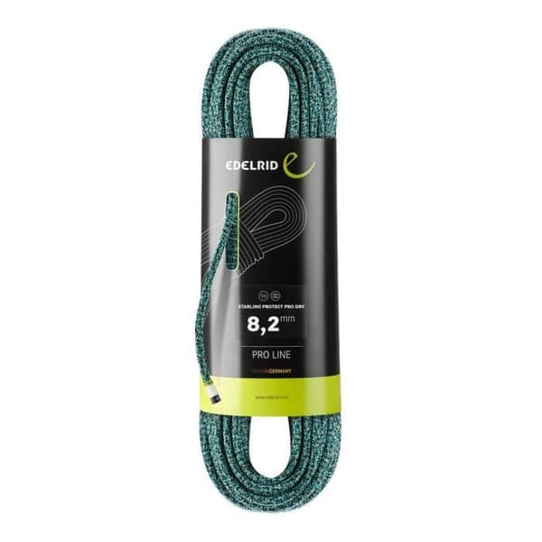 Demi-corde - EDELRID - Starling Protect Pro Dry - 8,2 mm - Svart-grå-turkos - 60 m